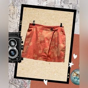 Fashion Bug Coral Tropical Print Skort Size 8